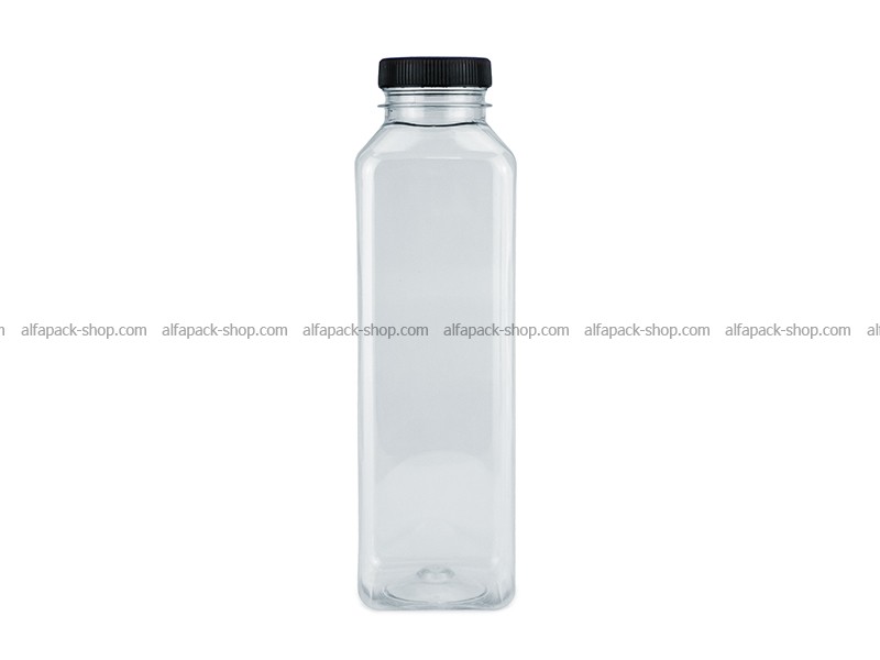 Бутылка 500 мл квадратная прозрачная 38 мм горловина